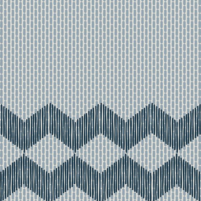 Zigzag Half Blue