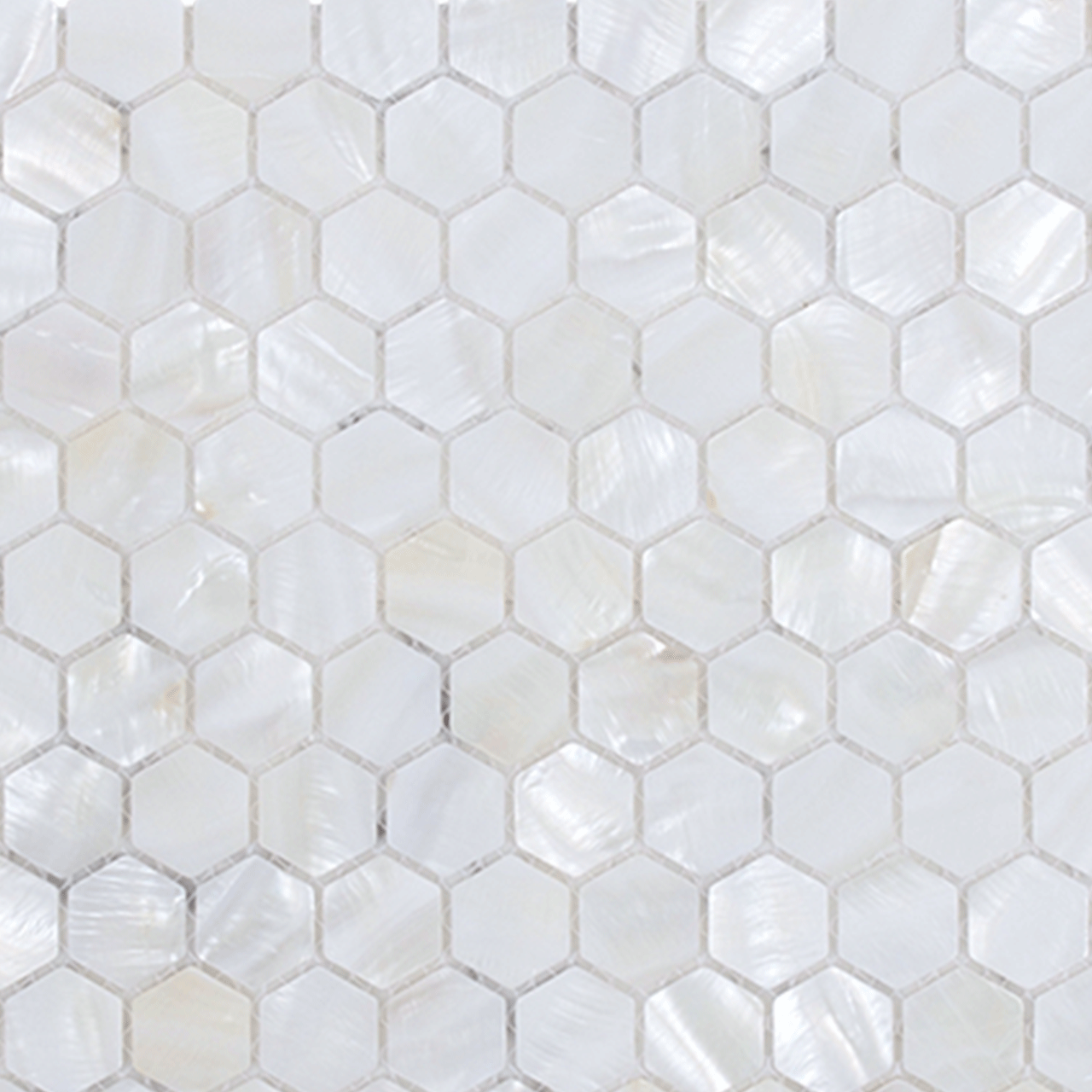 DL10129 Shell Mosaic Angel White Hexagon
