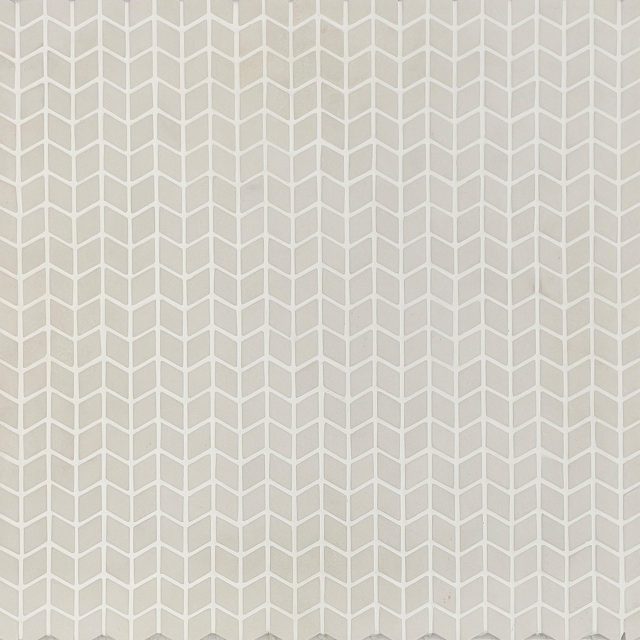 Mini Textured Chevron Bianco Glass