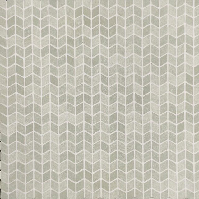 Mini Textured Chevron Leaf Glass