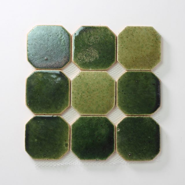 DLT94039 PINE GLAZED HEXA