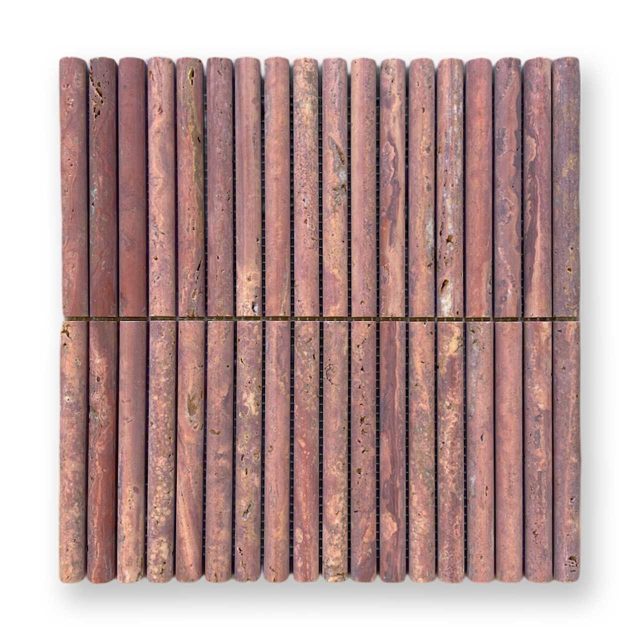 DT1478 Rosa Travertine mini flute honed