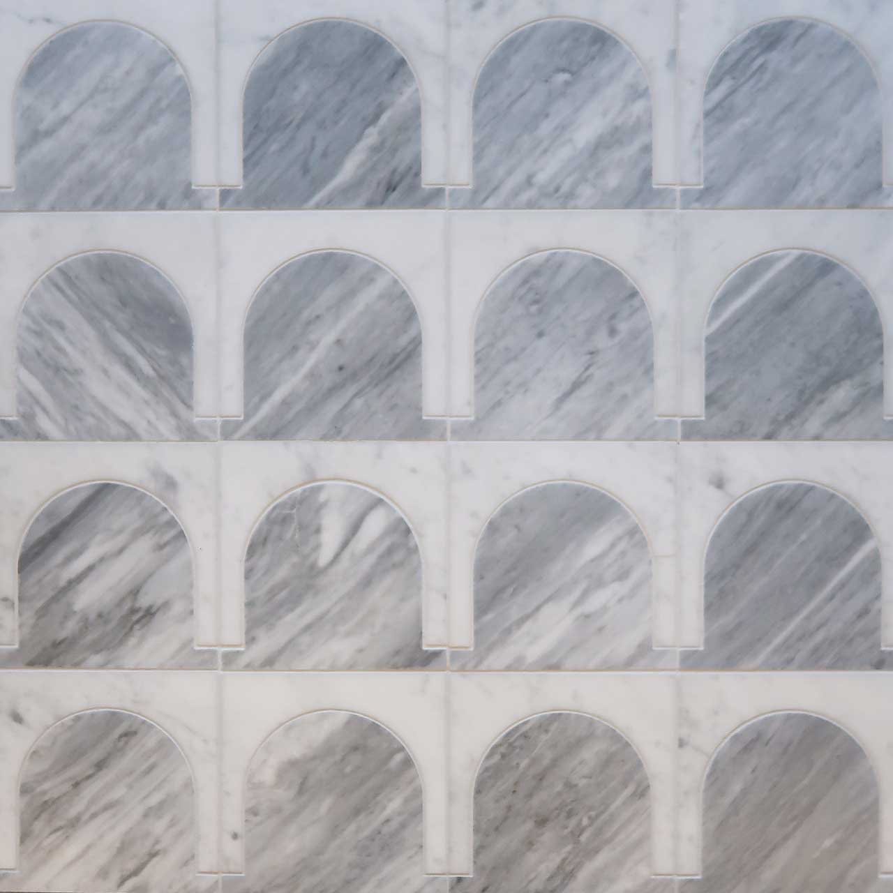 Sorelle Curva Grande Bardiglio & Bianca carrara