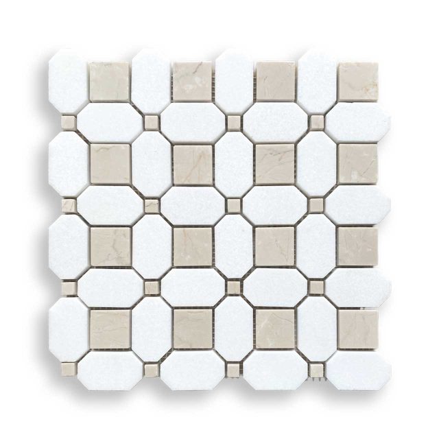 DT2150 Crystal botticino thassos honed