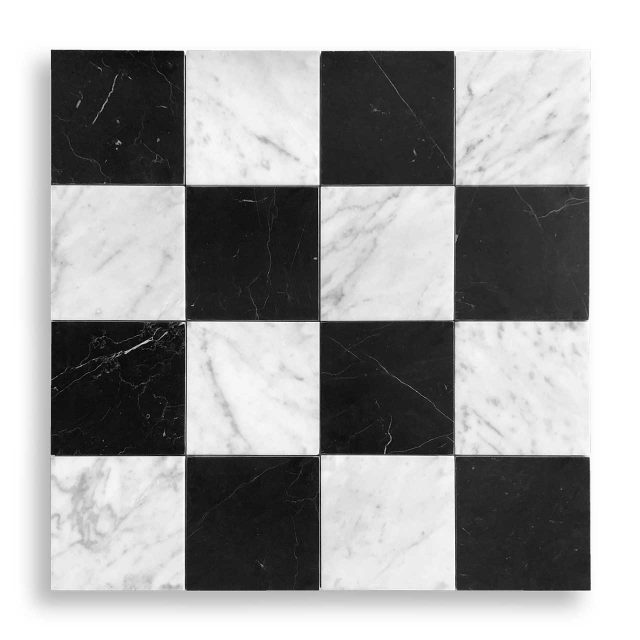 DL10148 Carrara & DL10151 Nero Marq honed